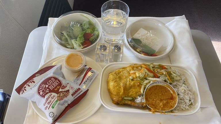マレーシア航空　ビジネスクラス　機内食