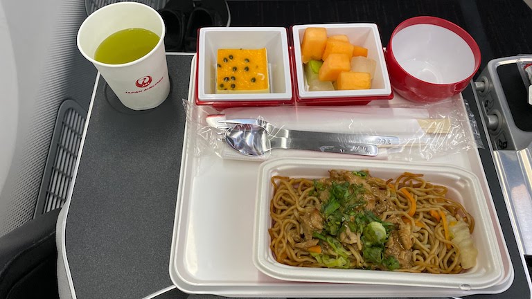 JAL国際線プレミアムエコノミー 機内食